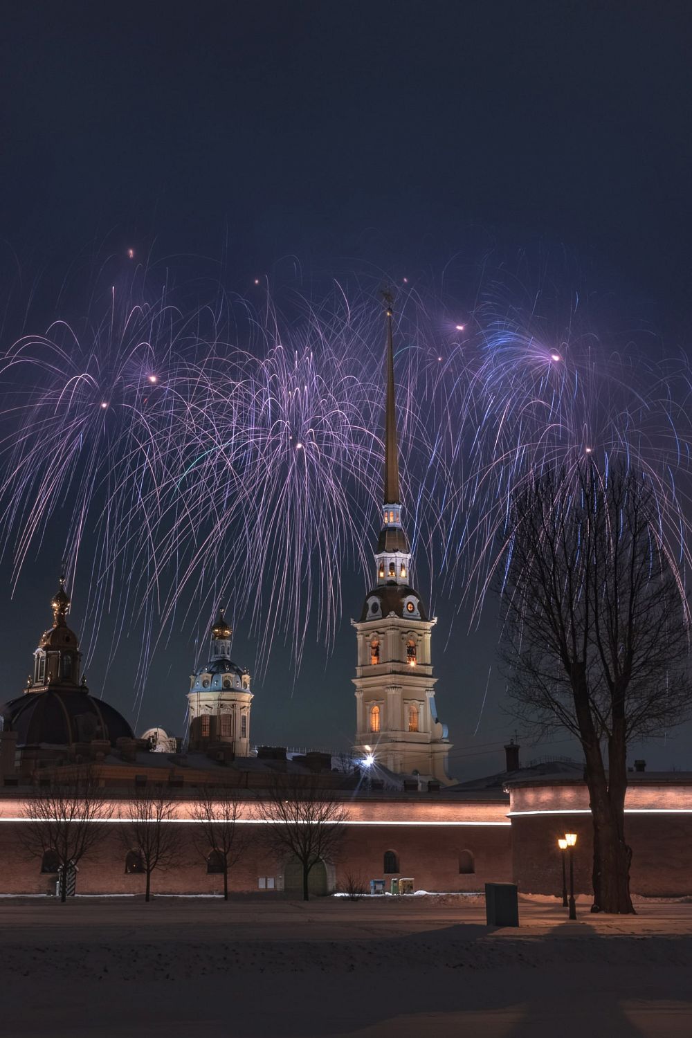 Фотографии торжественного фейерверка у Петропаловской крепости  Санкт-Петербург, 27 января